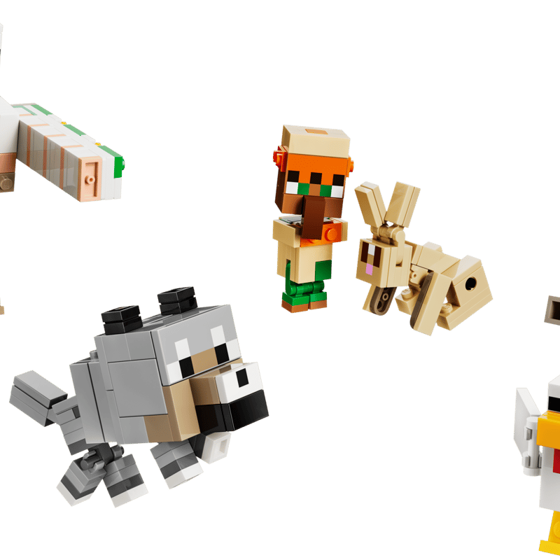LEGO Minecraft 21592 -  Atac in desert cu un jocheu de gaini (428 piese)