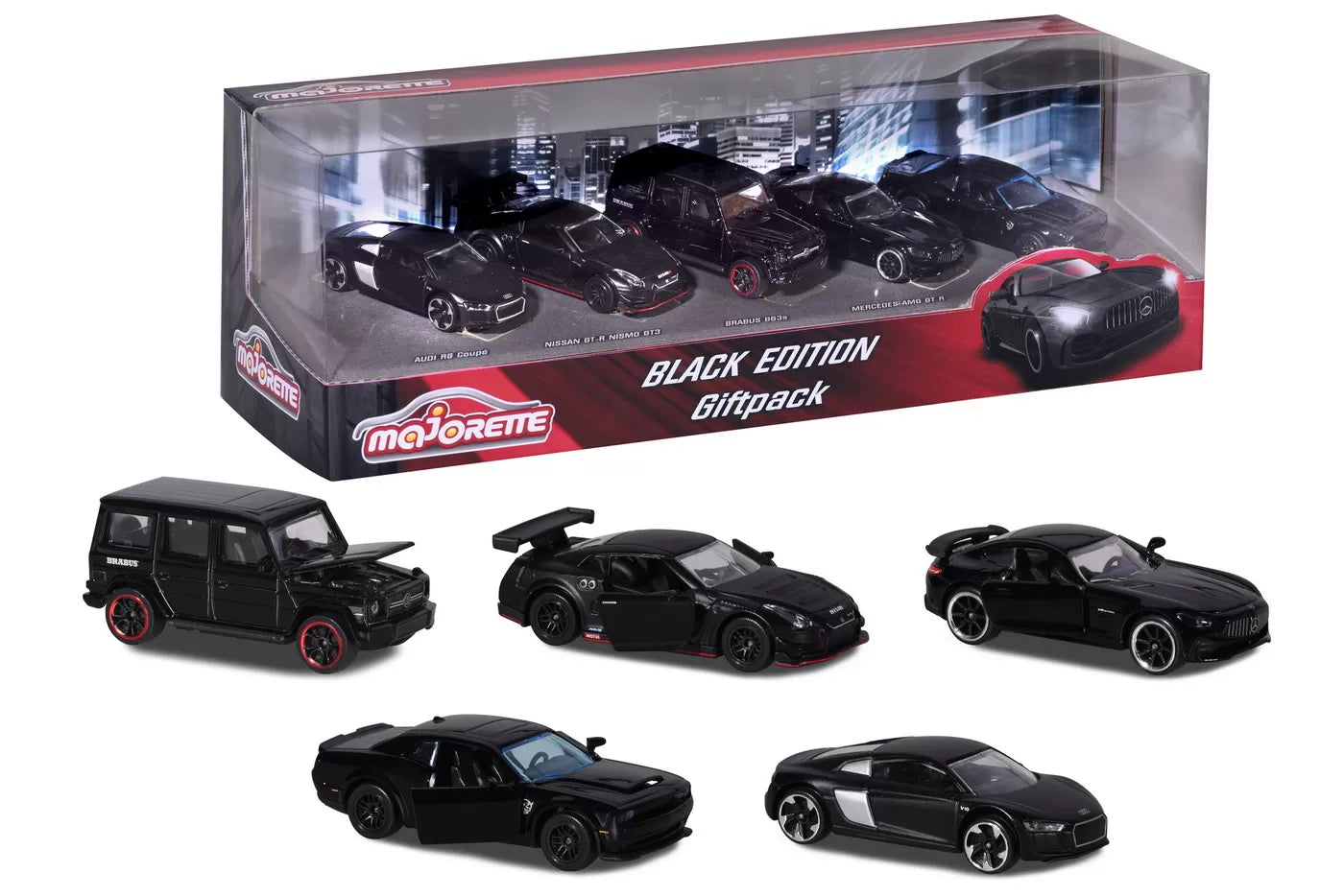Set 5 masinute metalice Majorette Black Edition - 1/64 Majorette