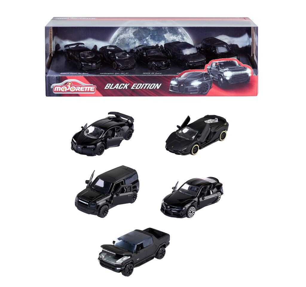 Set 5 masinute metalice Black Edition 2 - 1/64 Majorette