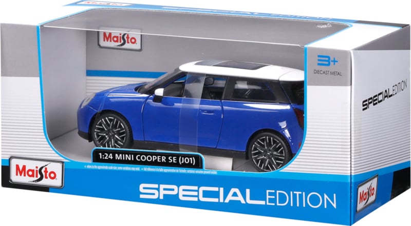 Mini Cooper SE albastru/alb - 1/24 Maisto