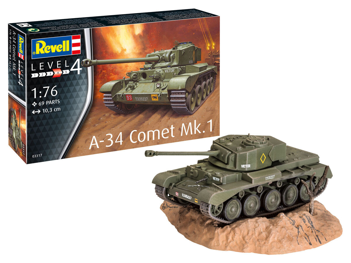 Tanc A-34 Comet MK.1 (69 piese) - 1/76 REVELL