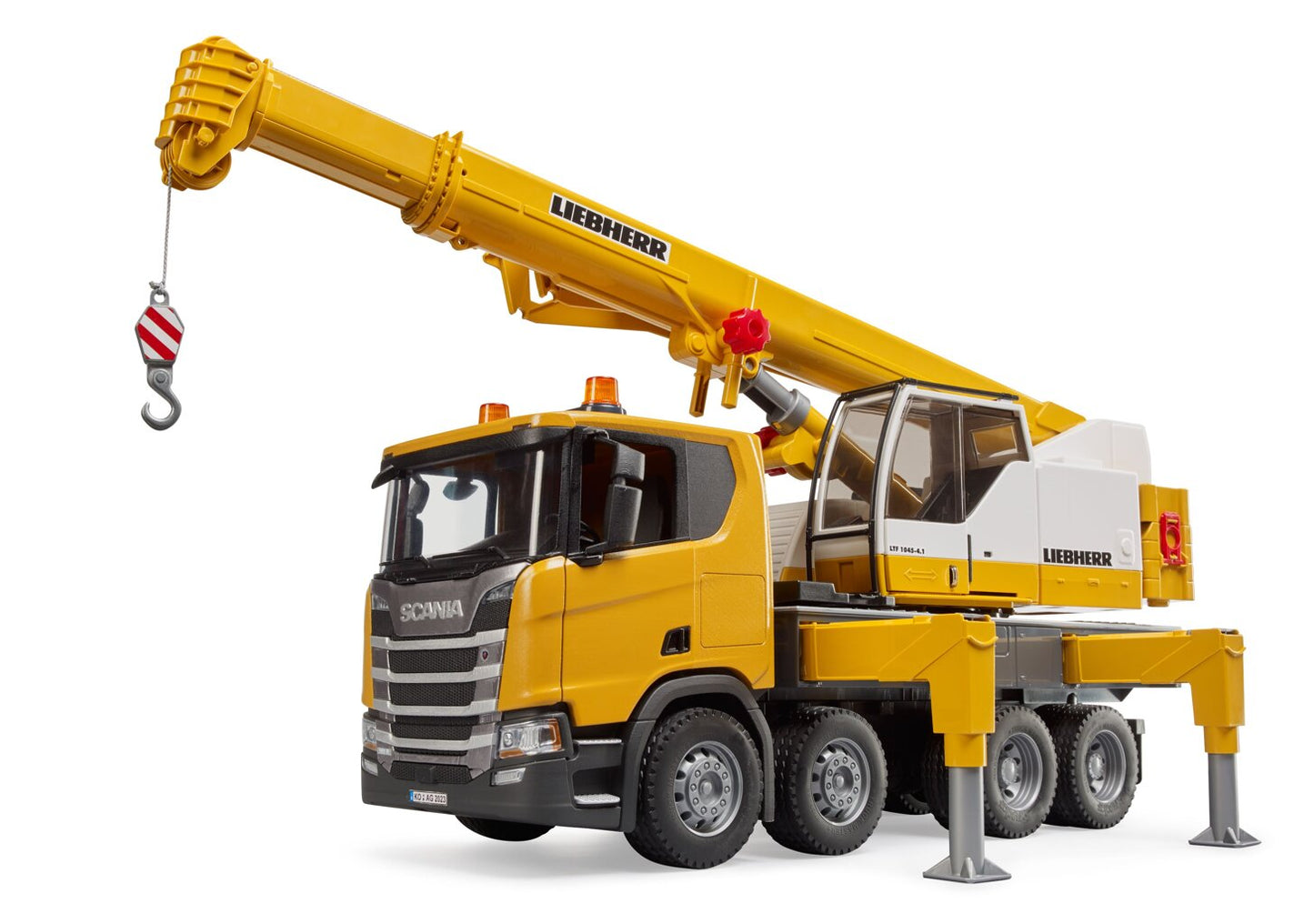 BRUDER 3571 - Camion Scania cu macara Liebherr