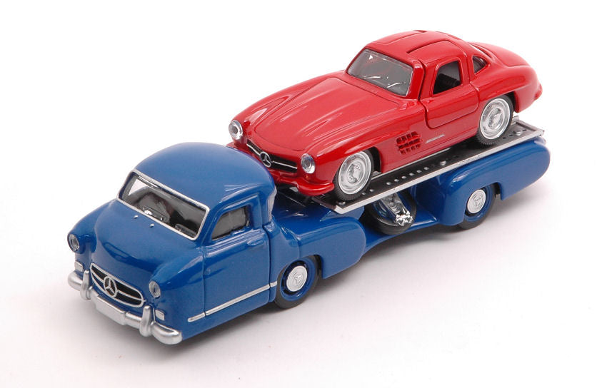 Set 2 masinute Mercedes Race Transporter si Mercedes SL 1955 - 1/64 Norev