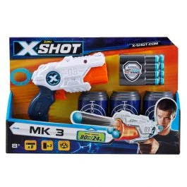 Pistol X-SHOT MK3 cu 3 tinte si 8 gloante
