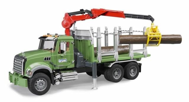 BRUDER 02824 - Camion forestier Mack cu macara