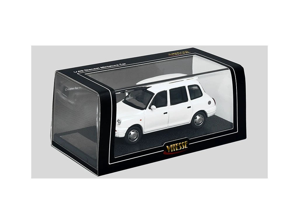 London Taxi Cab TX1 1998 alb cu vitrina plexiglass - 1/43 Vitesse