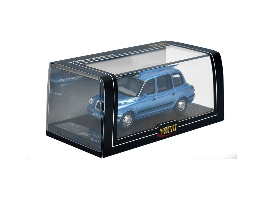 London Taxi Cab TX1 1998 bleu cu vitrina plexiglass - 1/43 Vitesse
