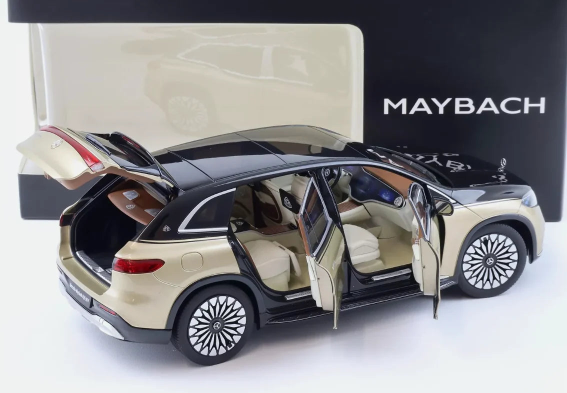 Mercedes-Maybach EQS 680 SUV 2024 obsidian black / kalaharigold metallic - 1/18 NZG