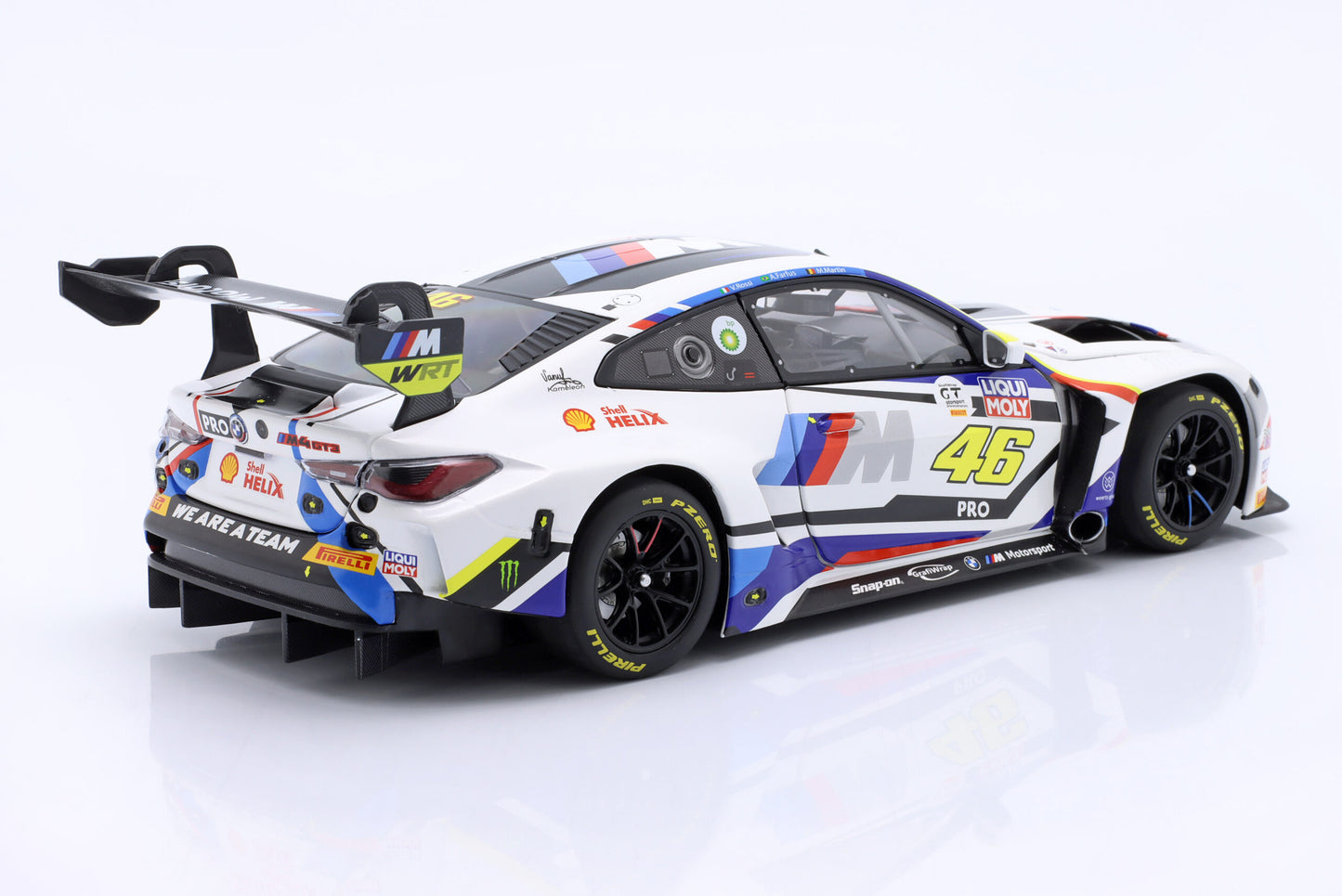 BMW M4 GT3 #46 2nd 12h Abu Dhabi 2023 Rossi, Vanthoor, Yelloly 1/546pcs - 1/18 Minichamps