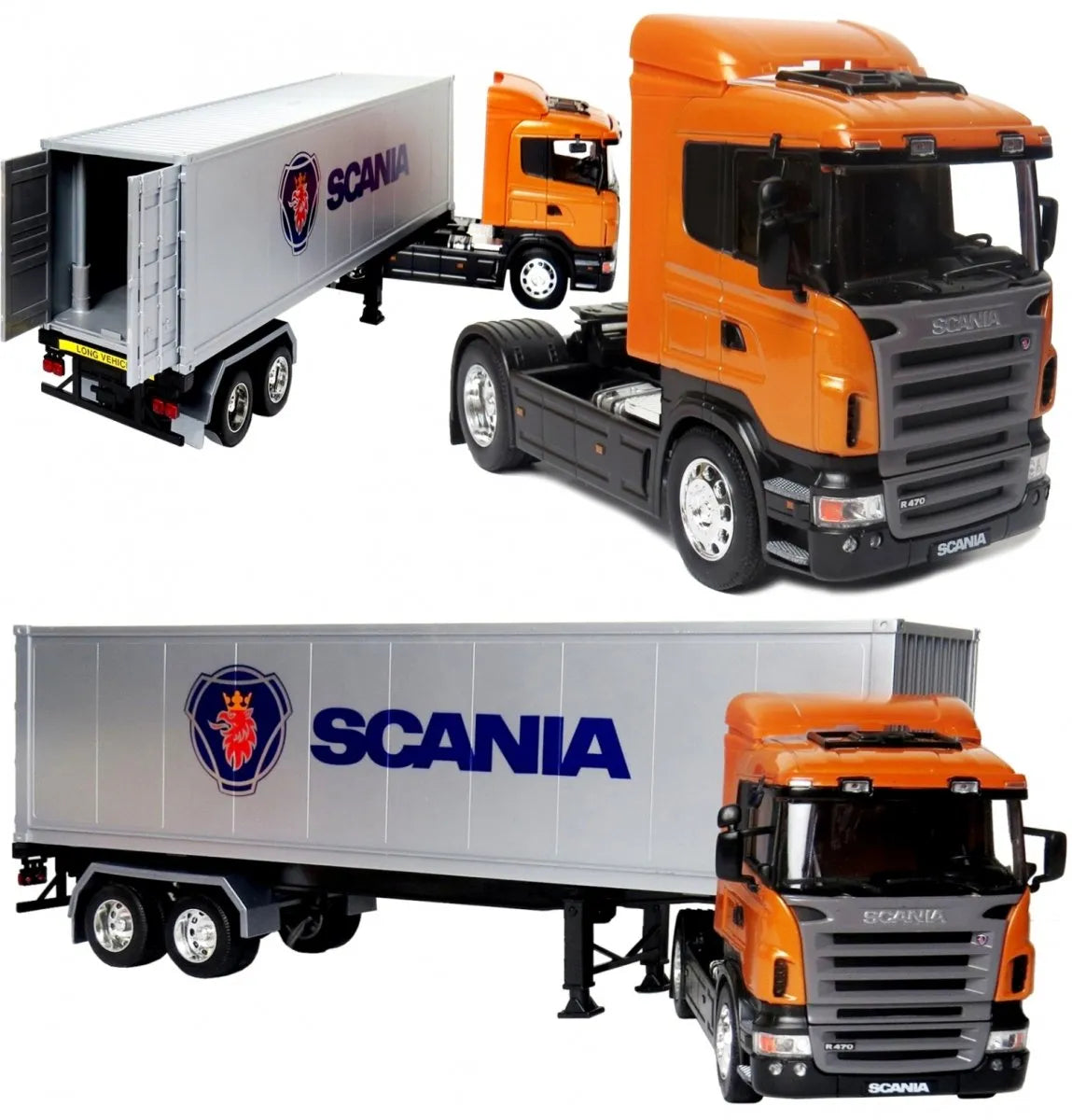 Camion Cap Tractor Scania cu remorca - 1/32 Welly