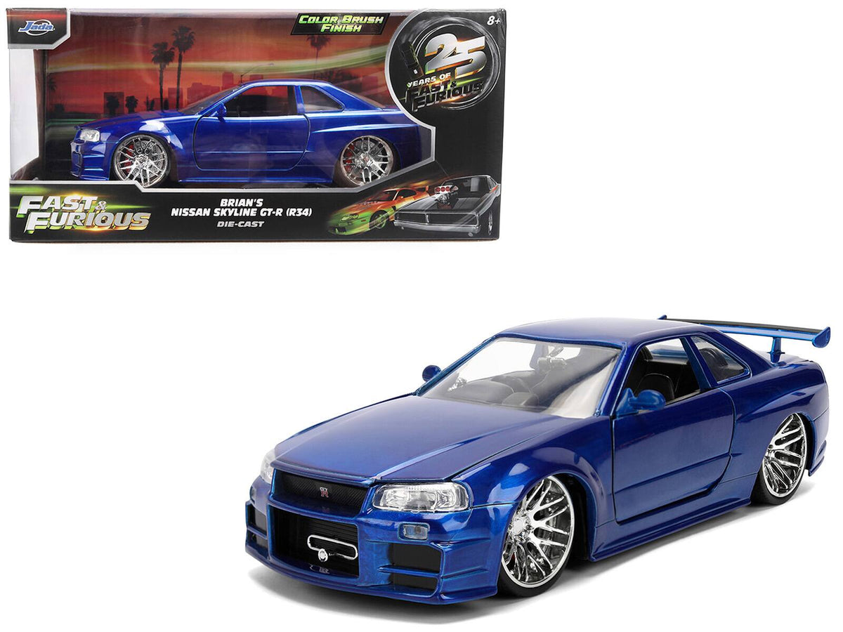 Nissan Skyline GT-R R34 Brian's albastru - 1/24 Jada