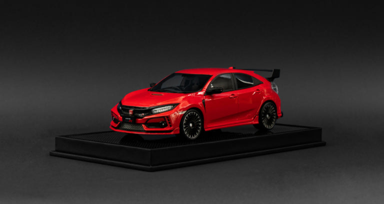 Honda Civic Mugen Type R rosie cu vitrina plexiglass - 1/18 Pop Race