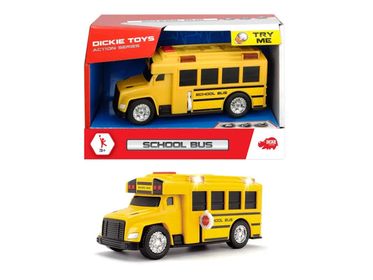Masinuta Autobuz scolar Dickie Toys 15 cm cu lumini si sunete - Dickie Toys