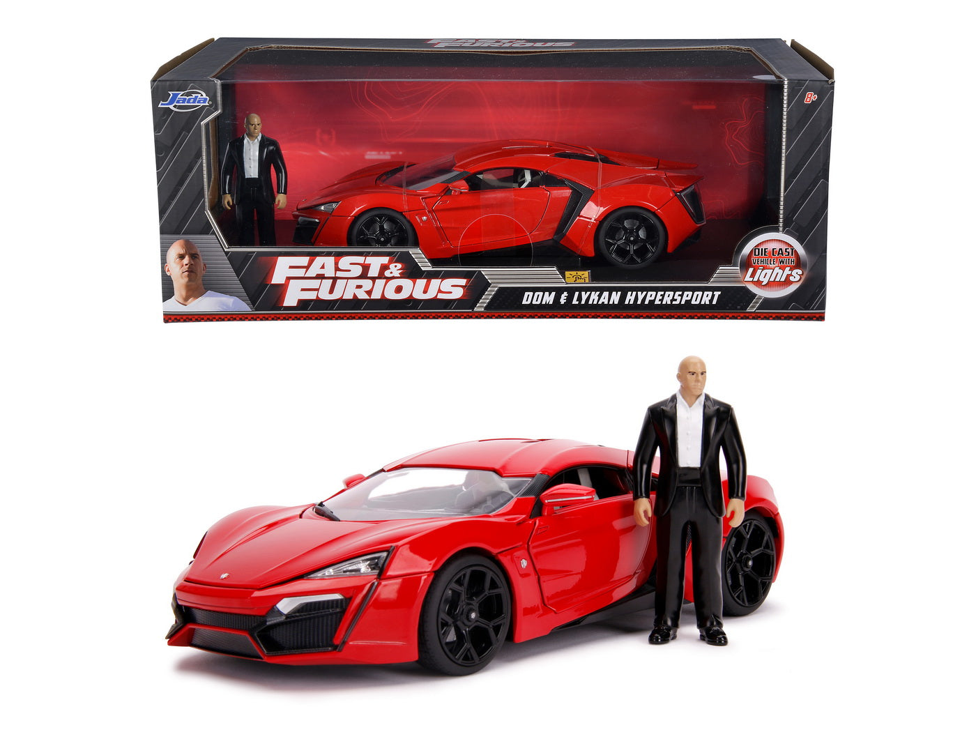 Lykan Hypersport cu lumini si figurina DOM - 1/18 Jada