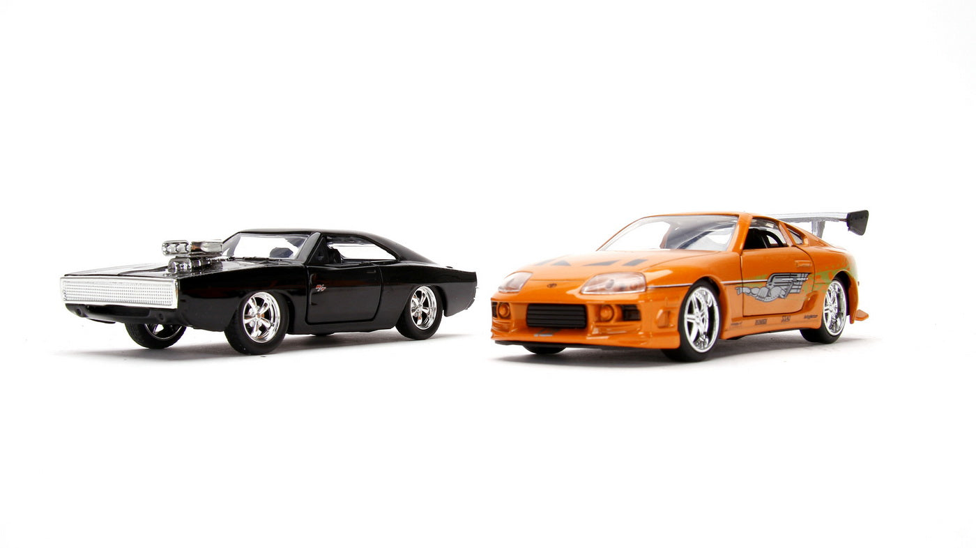 Set 2 masinute Fast&Furious Dodge Charger R/T si Toyota Supra - 1/32 Jada