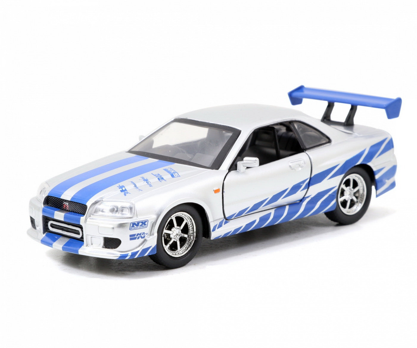 Set 2 masinute metalice Nissan Skyline GT-R  R34 - 1/32 Jada