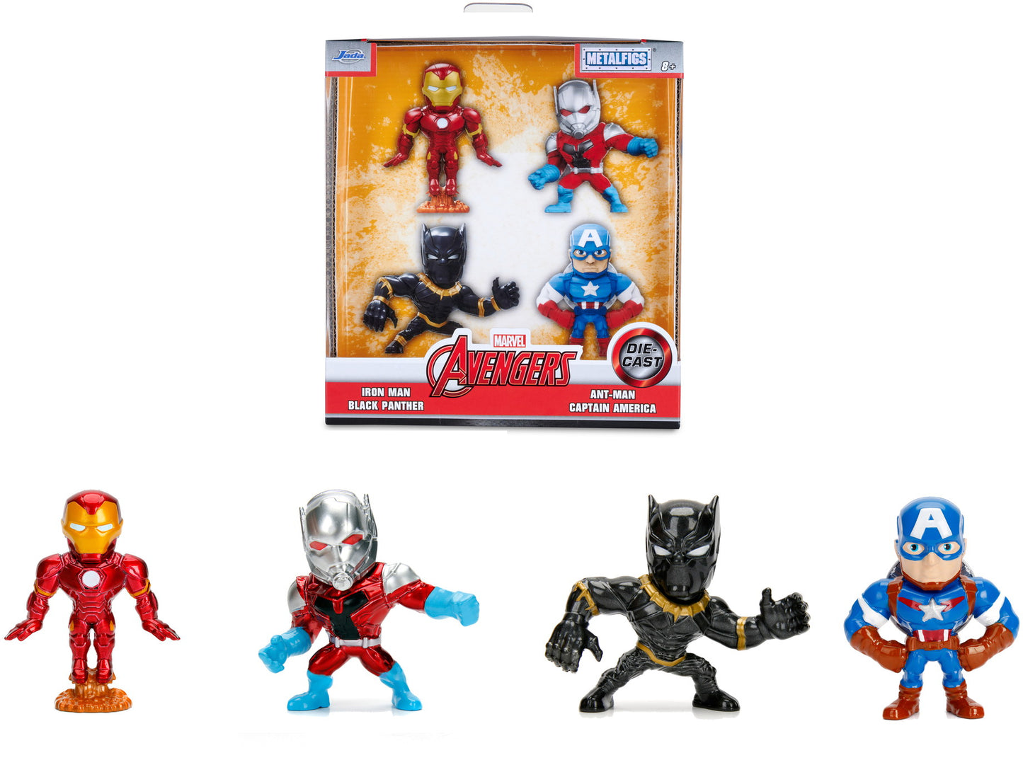 Set 4 figurine metalice 6,5cm Marvel Avengers - Jada