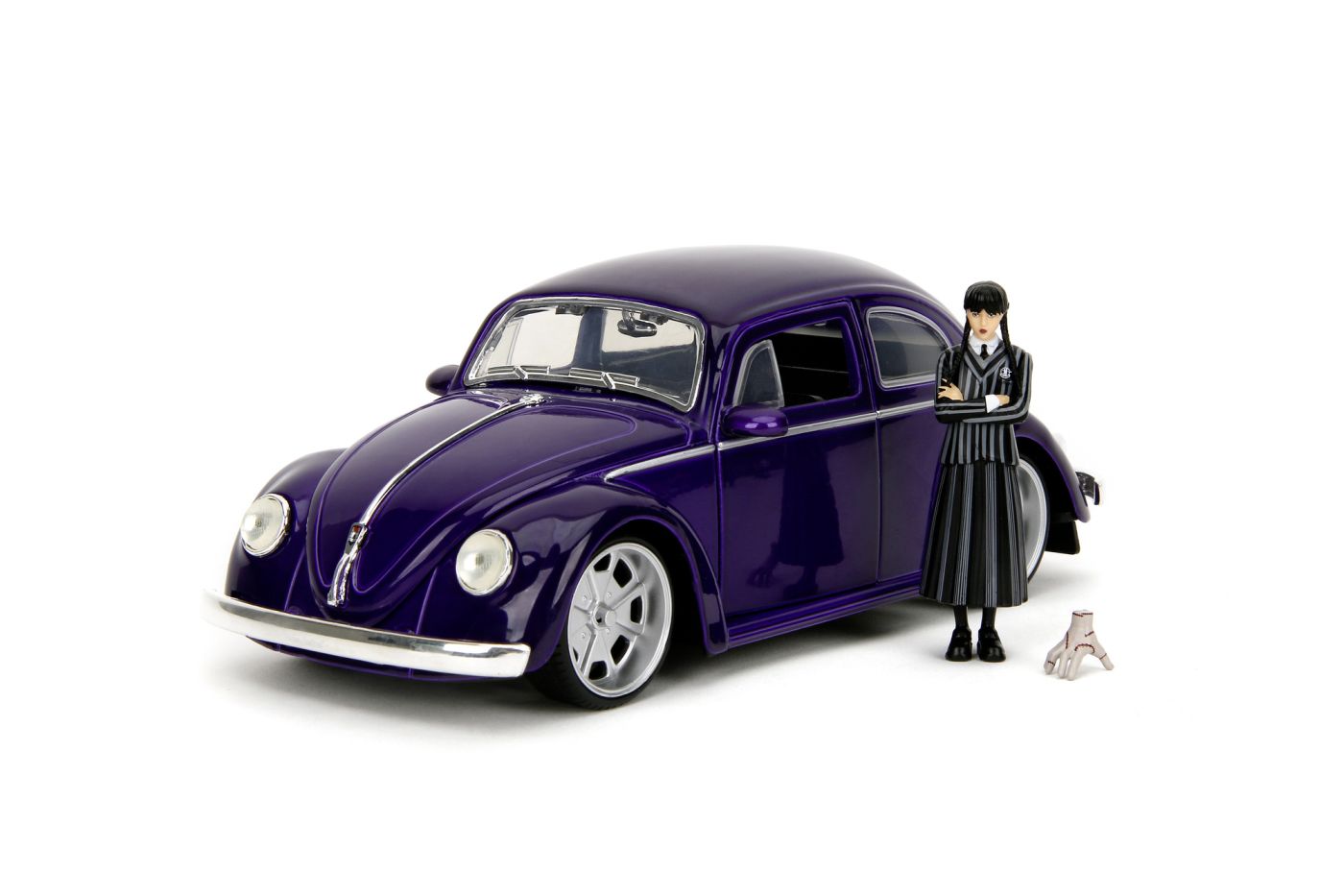 Volkswagen Beetle cu figurina Wednesday - 1/24 Jada
