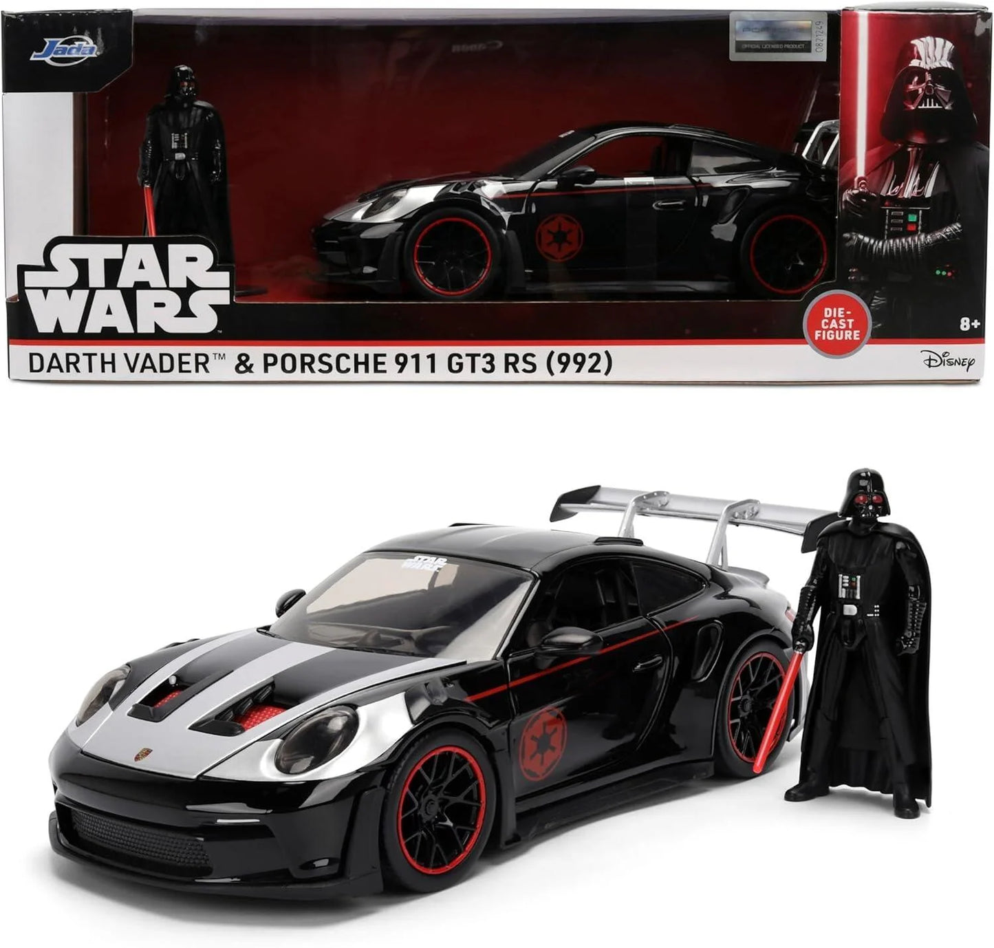 Porsche 911 GT3 RS 992 si Darth Vader - 1/24 Jada