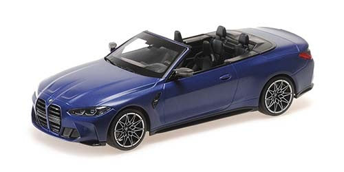 BMW M4 Cabriolet 2021 albastru mat 1/438pcs - 1/18 Minichamps