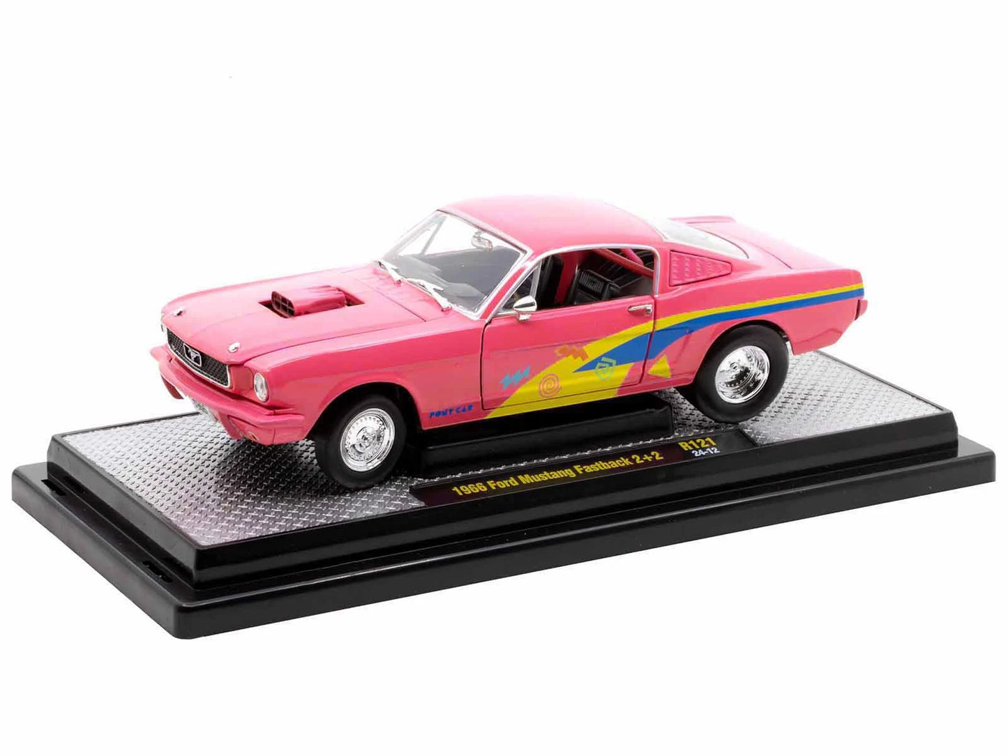 Ford Mustang Fastback 2+2 1966 R121 roz - 1/24 M2 Machines