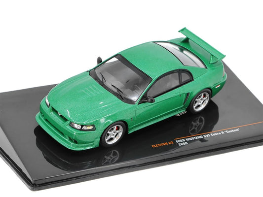 Ford Mustang SVT Cobra R "Custom" 2000 verde cu vitrina plexiglass - 1/43 Ixo Models