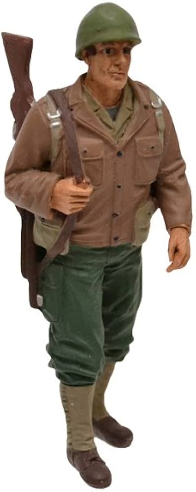 Figurina soldat cu pusca pe umar - 1/18 American Diorama
