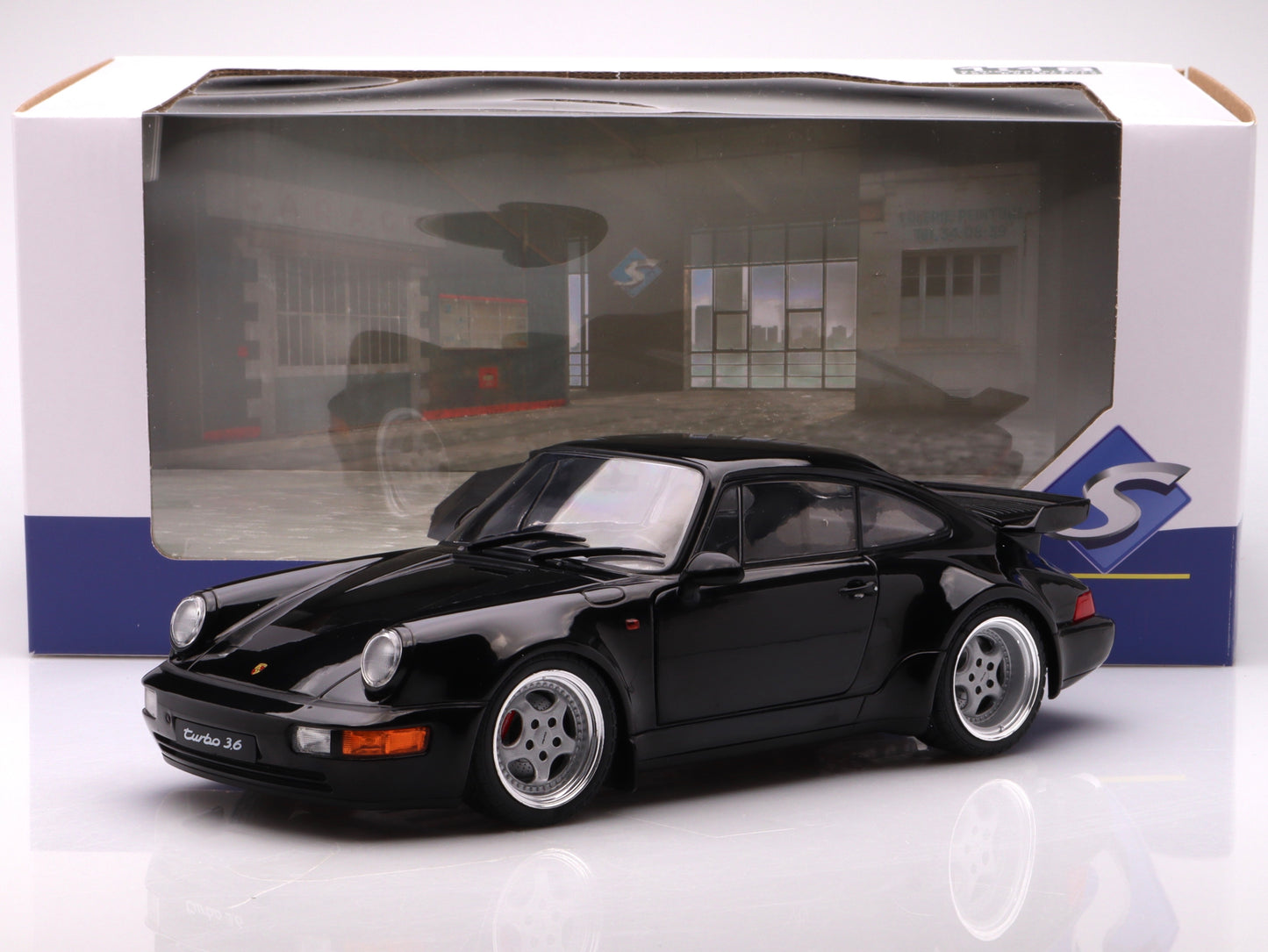Porsche 964 Turbo negru 1990 - 1/18 Solido