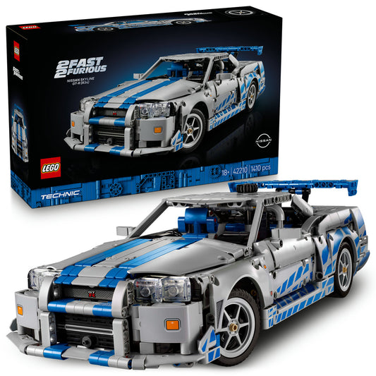 LEGO Technic 42210 - Masina Nissan Skyline GT-R (R34) din Mai furios, mai iute (1410 piese)