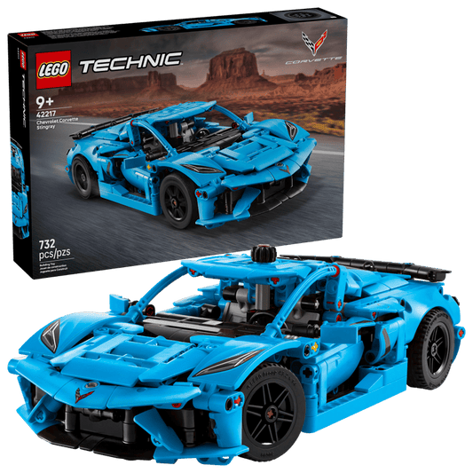 LEGO Technic 42217 - Chevrolet Corvette Stingray albastru (732 piese)