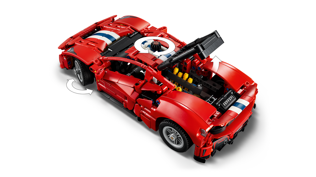 LEGO Technic 42235 - Masina Ferrari 488 PISTA (882 piese)