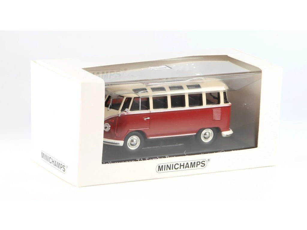Volkswagen T1 Samba-Bus 1/504pcs cu vitrina plexiglass - 1/43 Minichamps