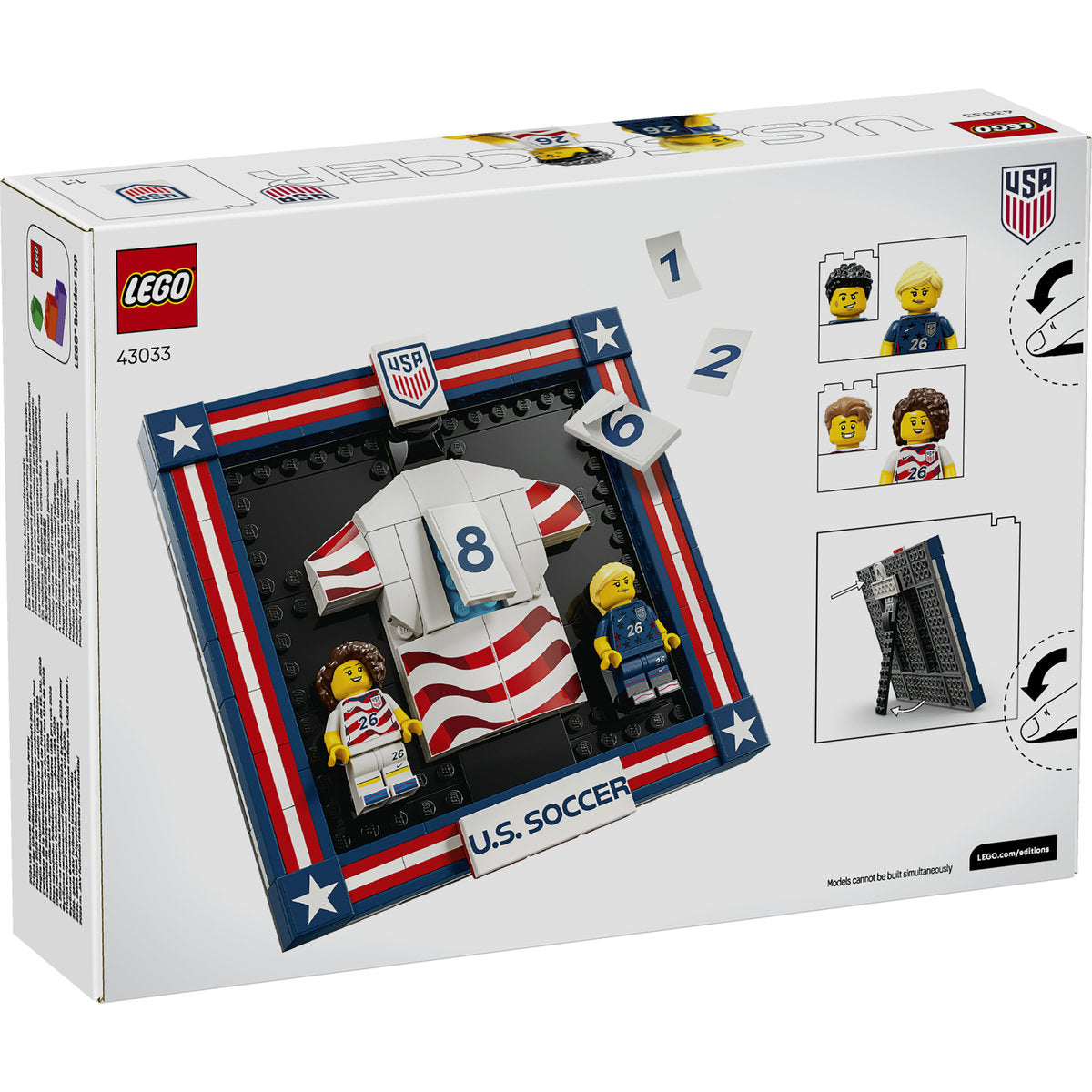 LEGO 43033 - Tricoul echipei nationale de fotbal a SUA 2026 (167 piese)