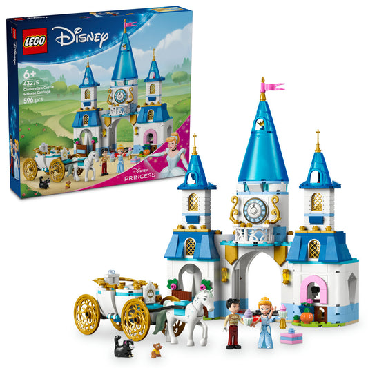 LEGO Disney Princess 43275 - Castelul si caleasca Cenusaresei (596 piese)