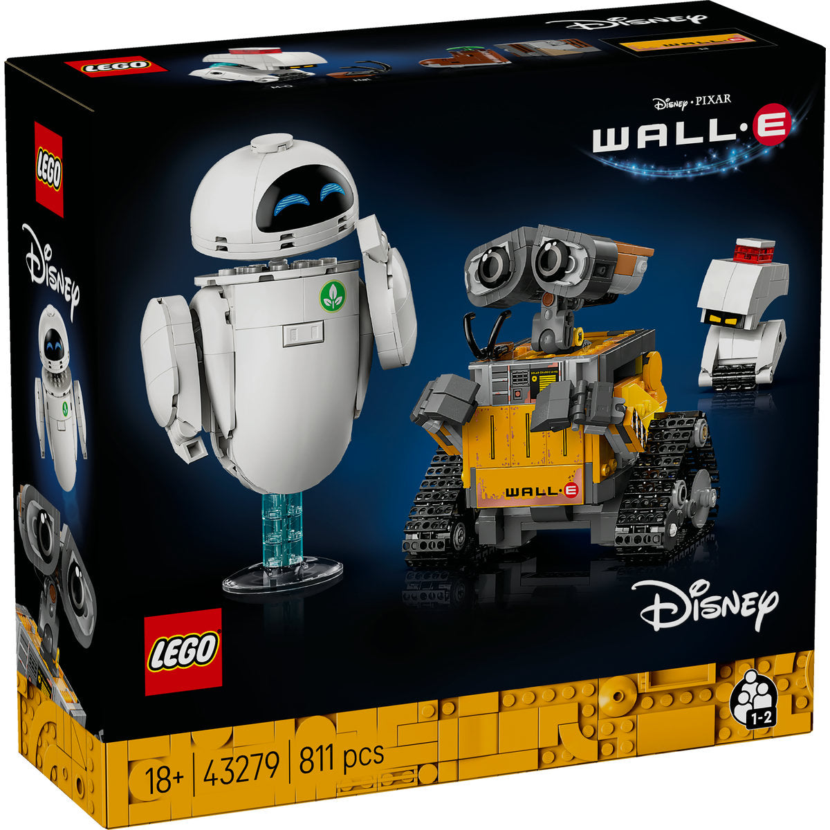 LEGO Disney Pixar 43279 - WALL-E si EVE (811 piese)