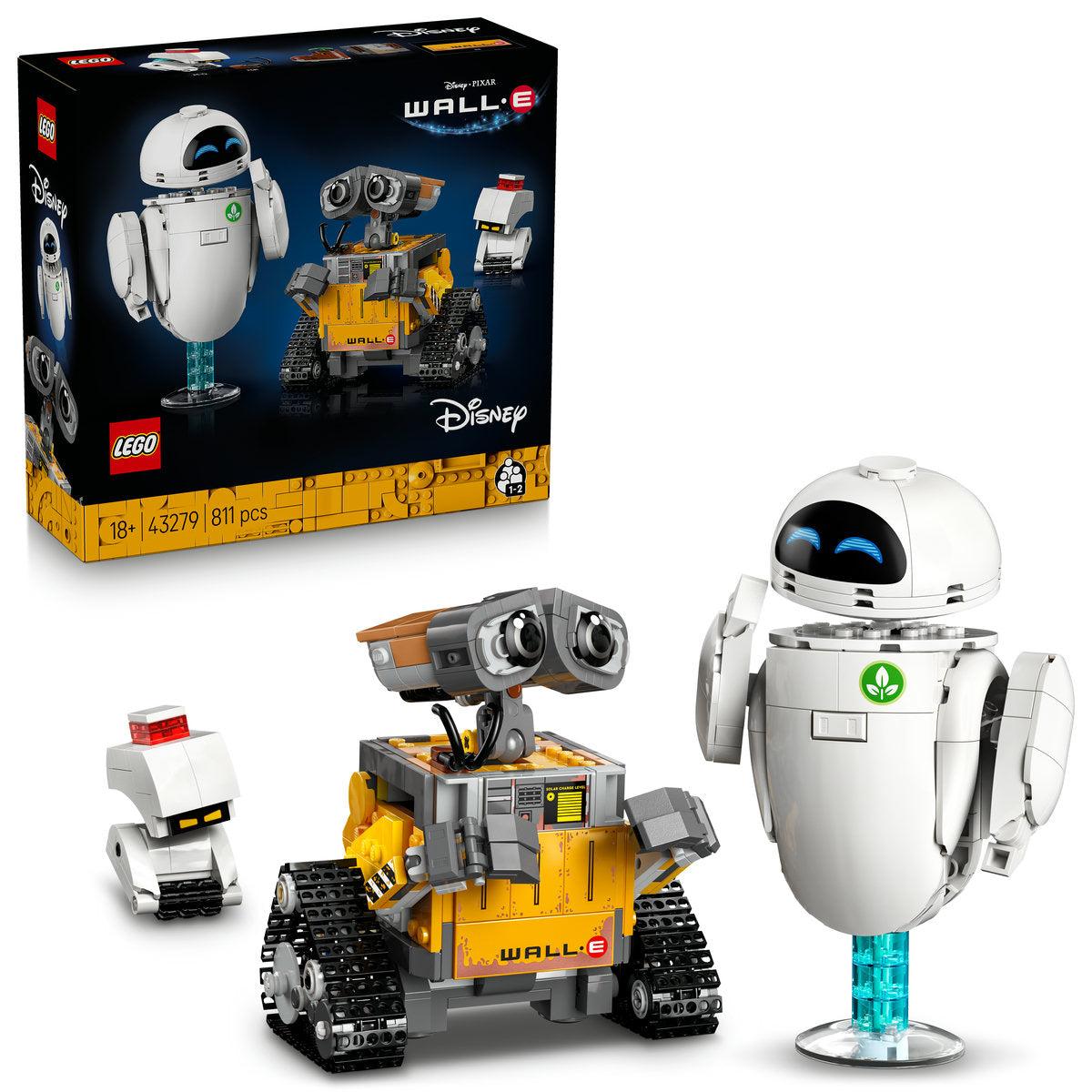 LEGO Disney Pixar 43279 - WALL-E si EVE (811 piese)