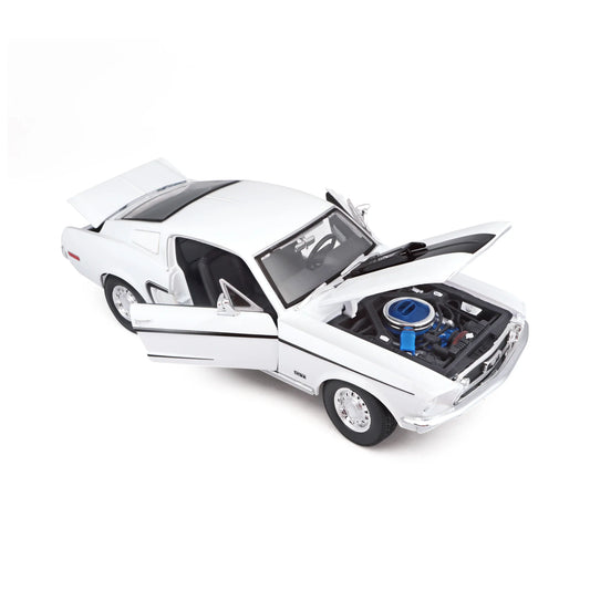 Ford Mustang GT Cobra Jet 1968 alb - 1/18 Maisto