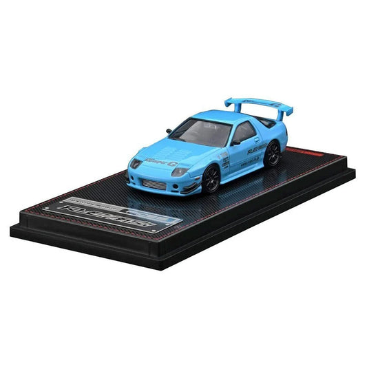 Mazda RX-7 RE Amemiya light blue cu vitrina plexiglass - 1/64 Ignition Model