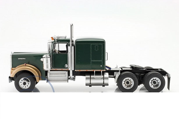 Camion Kenworth W900 truck dark green / gold metallic - 1/18 Road Kings
