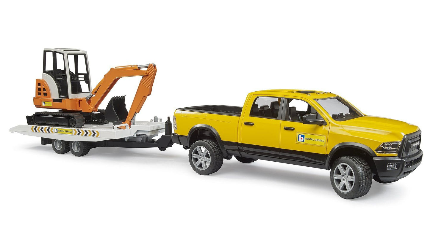 BRUDER 2546 - Camion de  service off-road RAM cu mini excavator