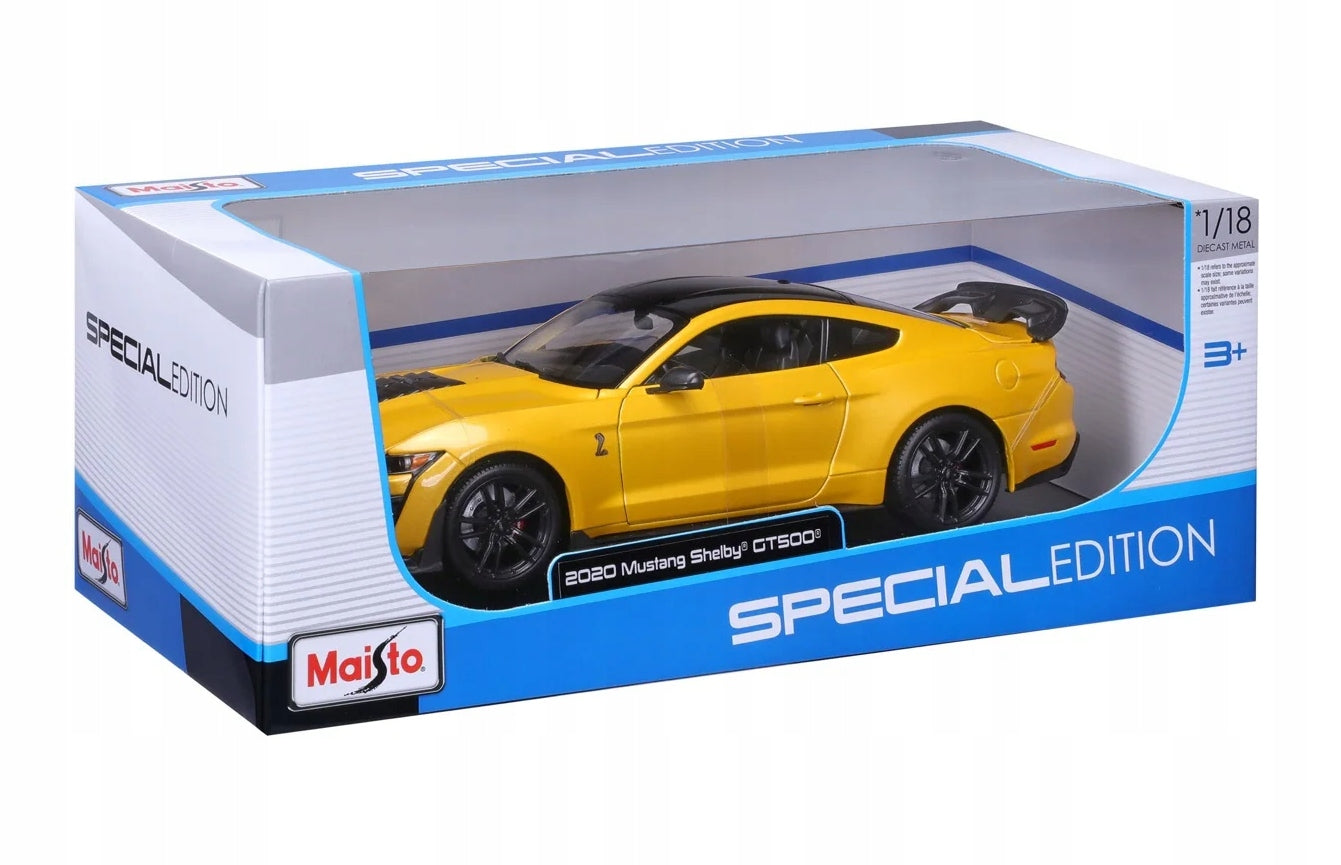 Mustang Shelby GT500 2020 galben/negru - 1/18 Maisto