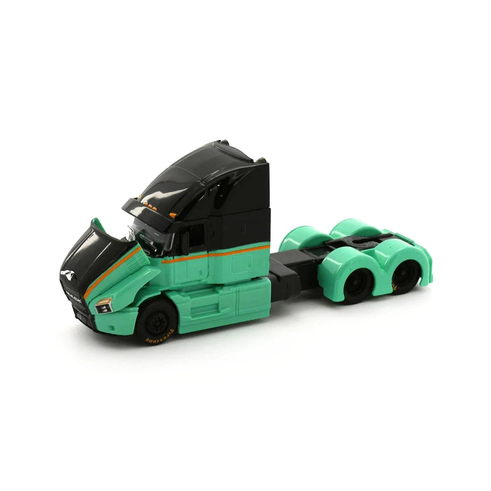 Camion Cap Tractor Mack Anthem negru/turquoise - 1/64 Maisto Design