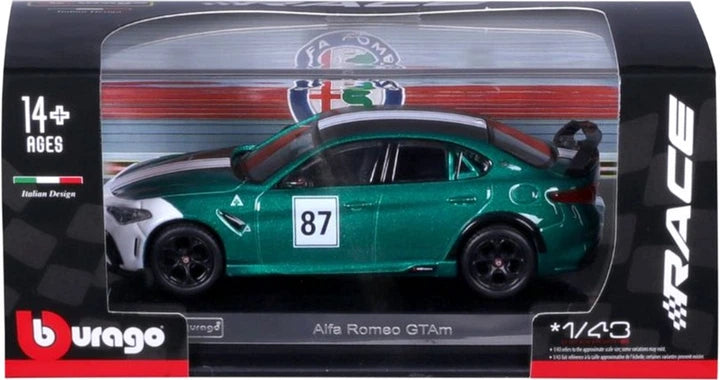 Alfa Romeo Giulia GTAm #87 cu vitrina plexiglass - 1/43 Bburago