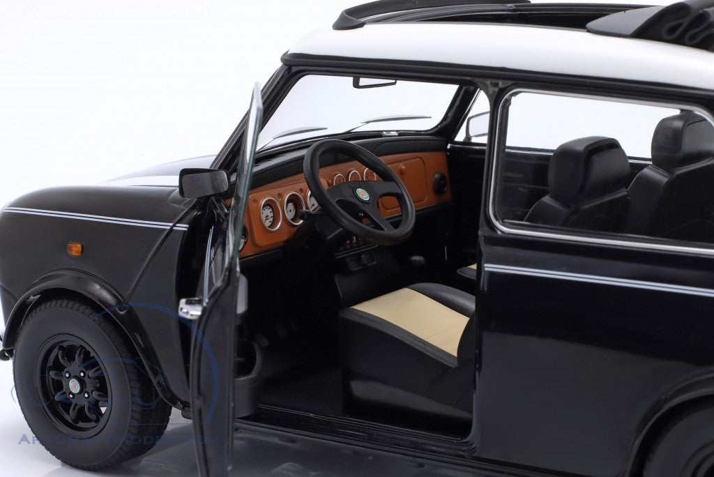 Mini Cooper negru Sunroof cu volan pe stanga - 1/12 KK-Scale