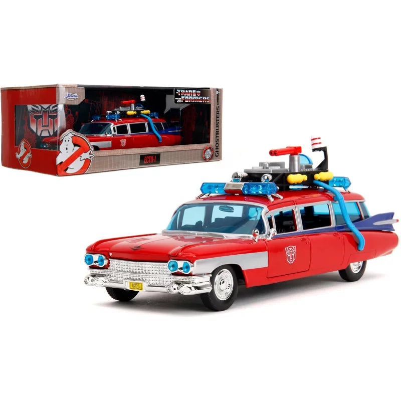 Cadillac Ambullance Ecto-1 1959 rosu "Ghostbusters-Transformers" - 1/24 Jada