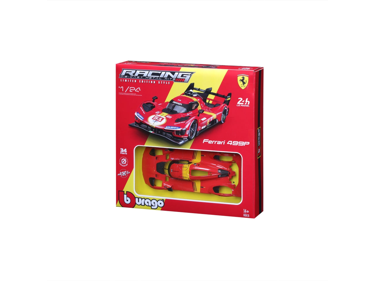 Ferrari 499P Kit de asamblare 34 piese - 1/24 Bburago