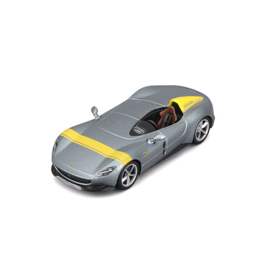 Ferrari Monza SP1 gri/galben cu vitrina plexiglass - 1/43 Bburago Signature
