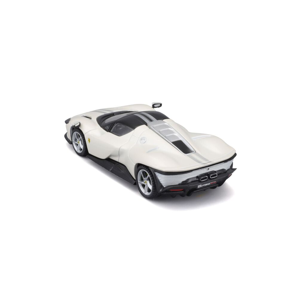 Ferrari Daytona SP3 alb cu vitrina plexiglass - 1/43 Bburago Signature
