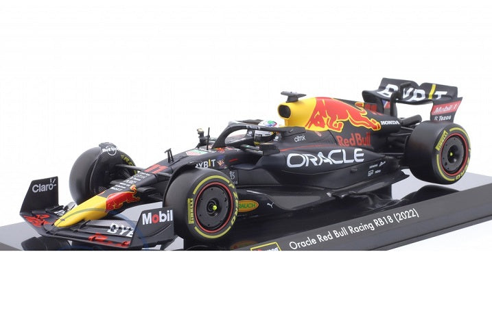 Formula 1 Oracle Red Bull Racing RB18 2022 Sergio Perez cu vitrina plexiglass - 1/24 Bburago