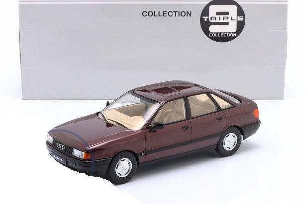 Audi 80 B3 rosu metalic - 1/18 Triple9